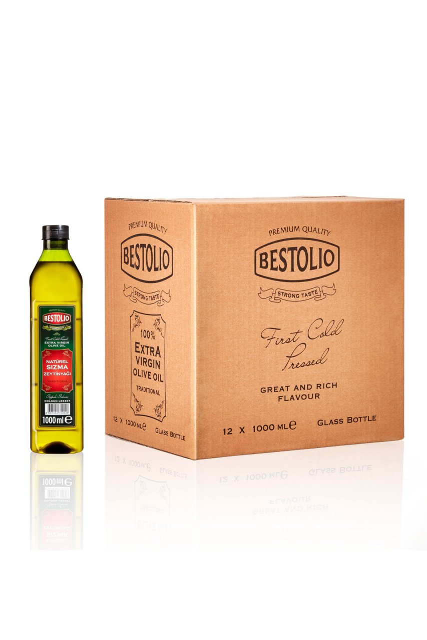 1000ml x12 BESTOLIO NATUREL SIZMA ZEYTİNYAĞI